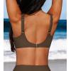CUPSHE Womens Bikini Top Swimsuit Underwire Wrapped Top Sweetheart Neck Adjustable Straps Back Hook(Brown)