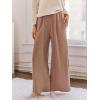 CUPSHE Womens Casual High Waist Wide Leg Pants Loose Fit Fall Pants Trousers with Side Pockets(Khaki)
