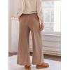 CUPSHE Womens Casual High Waist Wide Leg Pants Loose Fit Fall Pants Trousers with Side Pockets(Khaki)