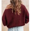 CUPSHE Womens Cold Shoulder Sweaters Long Sleeve Mock Neck Casual Lightweight Pullover Sweater Tops(Burgundy)