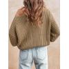 CUPSHE Womens Cold Shoulder Sweaters Long Sleeve Mock Neck Casual Lightweight Pullover Sweater Tops(Sand)
