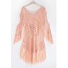 CUPSHE Women‘s Cover Up Crochet Poncho Swimsuit Tassel Dresses Hollow Out S-XXL 2025(Pink)