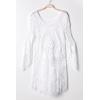 CUPSHE Women‘s Cover Up Crochet Poncho Swimsuit Tassel Dresses Hollow Out S-XXL 2025(White)