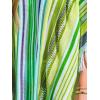 CUPSHE Women’s Crochet Beach Bikini Cover Up Colorful Strip Tassels V Neck Drop Shoulde 3/4 Sleeve Loose Waisted Mini Length(Green)