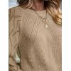 CUPSHE Womens Fall Sweater Long Sleeve Crewneck Knit Lightweight Pullover Sweater Top(Khaki)