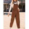CUPSHE Womens Fall Winter Loose Fit Wide Leg Overalls Jumpsuit Romper Casual Baggy Pants Pockets Trendy Outfit(Brown)