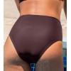 CUPSHE Women’s High Waisted Bikini Bottom Swimsuit Tummy Control Ruched Classic Full Coverage Swim Bottom Only(Brown)