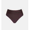 CUPSHE Women’s High Waisted Bikini Bottom Swimsuit Tummy Control Ruched Classic Full Coverage Swim Bottom Only(Brown)