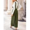 CUPSHE Women’s Jumpsuits Casual V Neck Sleeveless Wide Leg Loose Fit One Piece Jumpsuit with Pockets(Green)