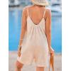 CUPSHE Women’s Knit Scoop Neck Sleeveless Straight Leg Beach Vacation Jumpsuits(Beige)