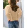 CUPSHE Women’s Long Sleeve Knit Cardigan Bow Buttons Lightweight Open Front Sweater Fall Winter Casual Sweater Top(Khaki)