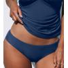 CUPSHE Women’s Low Rise Bikini Bottom Swimsuit Classic Coverage Swim Bottom Only(Navy Blue)