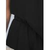 CUPSHE Women’s One Shoulder Romper 3/4 Sleeve Wide Leg Mini Jumpsuit Short Draped Bodice Romper Casual Summer Loose Outfit(Black)