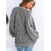CUPSHE Women’s Oversized Cardigan Sweater Open Front 2025 Fall Long Sleeve Chunky Knit Button Loose Outwear with Pockets(Black)