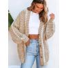 CUPSHE Women’s Oversized Cardigan Sweater Open Front 2025 Fall Long Sleeve Chunky Knit Button Loose Outwear with Pockets(Yellow)