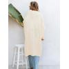CUPSHE Women’s Oversized Cardigan Sweater Open Front 2025 Fall Long Sleeve Soft Knit Casual Sweaters Outwear(Beige)