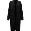 CUPSHE Women’s Oversized Cardigan Sweater Open Front 2025 Fall Long Sleeve Soft Knit Casual Sweaters Outwear(Black)