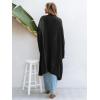 CUPSHE Women’s Oversized Cardigan Sweater Open Front 2025 Fall Long Sleeve Soft Knit Casual Sweaters Outwear(Black)