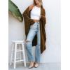 CUPSHE Women’s Oversized Cardigan Sweater Open Front 2025 Fall Long Sleeve Soft Knit Casual Sweaters Outwear(Brown)