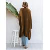 CUPSHE Women’s Oversized Cardigan Sweater Open Front 2025 Fall Long Sleeve Soft Knit Casual Sweaters Outwear(Brown)