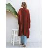 CUPSHE Women’s Oversized Cardigan Sweater Open Front 2025 Fall Long Sleeve Soft Knit Casual Sweaters Outwear(Burgundy Red)