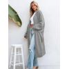CUPSHE Women’s Oversized Cardigan Sweater Open Front 2025 Fall Long Sleeve Soft Knit Casual Sweaters Outwear(Grey)