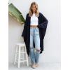 CUPSHE Women’s Oversized Cardigan Sweater Open Front 2025 Fall Long Sleeve Soft Knit Casual Sweaters Outwear(Navy)