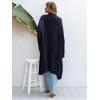 CUPSHE Women’s Oversized Cardigan Sweater Open Front 2025 Fall Long Sleeve Soft Knit Casual Sweaters Outwear(Navy)
