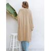 CUPSHE Women’s Oversized Cardigan Sweater Open Front 2025 Fall Long Sleeve Soft Knit Casual Sweaters Outwear(Oatmeal)