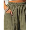 CUPSHE Women’s Pants Patch Pocket Tapered Leg Elastic Waist Long Pant Casual Beach Vacation Running(Green)