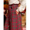 CUPSHE Womens Plaid Pants 2025 Christmas Pajama Lounge Gingham Pants Xmas PJ Bottoms with Pockets Fall Y2K Outfits(Red)