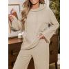 CUPSHE Womens Ribbed Knit Pajama Sets Long Sleeve Loungewear 2 Piece Soft and Comfy Lounge PJs Sets(Light Yellow)