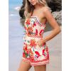 CUPSHE Women’s Romper Sleeveless Floral Tropical Wide Leg Waist Jumpsuit Casual Outfit Beach Vacation(Pink)
