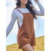 CUPSHE Women’s Romper Square Neck Patch Pocket Wide Leg Tied Lace Up Jumpsuit Outfit Casual Dressy(Brown)