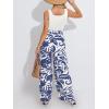 CUPSHE Women’s Romper Square Neck Sleeveless Belted Pocket Wide leg Maxi Outfit Casual Dressy(Blue)