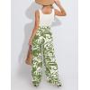 CUPSHE Women’s Romper Square Neck Sleeveless Belted Pocket Wide leg Maxi Outfit Casual Dressy(Green)