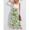 CUPSHE Women’s Romper Square Neck Sleeveless Belted Pocket Wide leg Maxi Outfit Casual Dressy(Green)