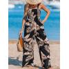 CUPSHE Women’s Romper Square Neck Sleeveless Jumpsuit Straight leg Outfit Casual Dressy(Black)