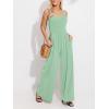 CUPSHE Women’s Romper Square Neck Sleeveless Jumpsuit Straight leg Outfit Casual Dressy(Mint)