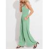 CUPSHE Women’s Romper Square Neck Sleeveless Jumpsuit Straight leg Outfit Casual Dressy(Mint)