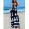 CUPSHE Women’s Romper Square Neck Sleeveless Jumpsuit Straight leg Outfit Casual Dressy(Navy Floral)
