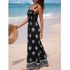 CUPSHE Women’s Romper Square Neck Sleeveless Jumpsuit Straight leg Outfit Casual Dressy(Navy Flower)