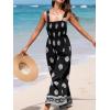CUPSHE Women’s Romper Square Neck Sleeveless Jumpsuit Straight leg Outfit Casual Dressy(Navy Flower)