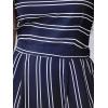 CUPSHE Women’s Romper Square Neck Sleeveless Stripe Tied Jumpsuit Wide leg Outfit Casual Dressy(Navy)