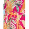 CUPSHE Women’s Romper Strapless Off-Shoulder Floral Sleeveless Wide leg Jumpsuit Outfit Casual Beachwear Vacation(Pink)