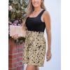 CUPSHE Women’s Romper Woven Square neckline Sleeveless Paperbag waist Straight leg Outfit Casual Dressy(Black)