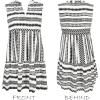 CUPSHE Women’s Ruffle Beach Mini Dress Split V Neck A Line Sleeveless Geometric Stripe Tropical Leaf Pattern Summer Dresses(Black Geometric)
