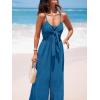 CUPSHE Women’s Sleeveless Jumpsuit Summer Tied Wide Leg One Piece Romper Casual Elegant Outfit Beach Travel Vacation(Blue)