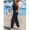 CUPSHE Women’s Sleeveless Woven Sleeveless Wide Leg Dressy Casual Jumpsuit Beach Vacation Outfits(Black)