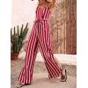 CUPSHE Women’s Stripes Sleeveless Wide Leg Jumpsuit Tie Front Long Pants Rompers Overall Outfit(Red)